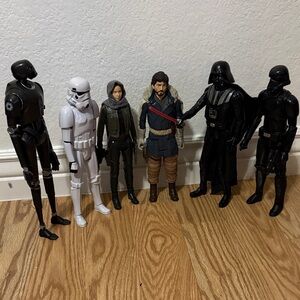 Hasbro Star Wars Action Figures Set - Black, White, Brown